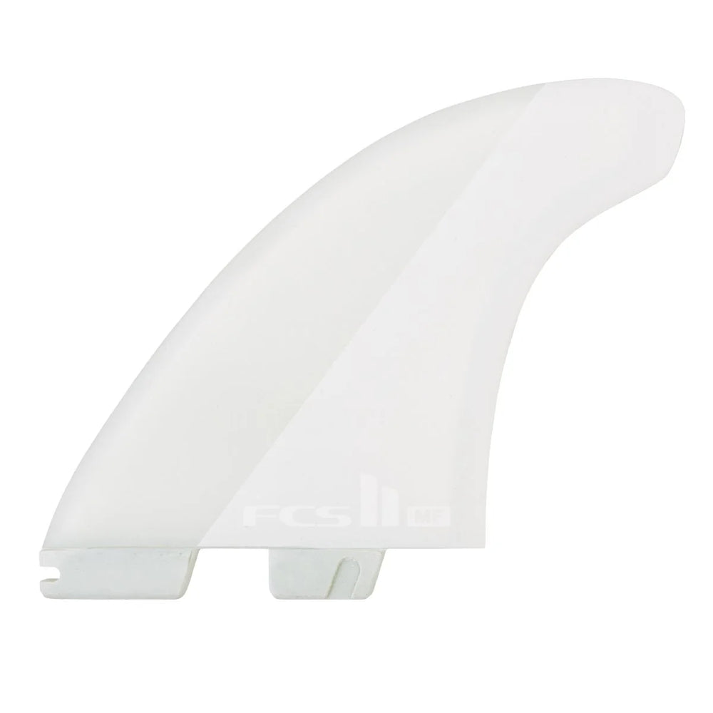 White surfboard fin on a white background