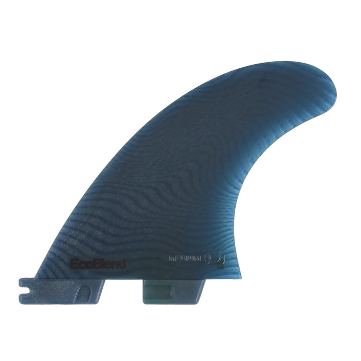 Blue surf fin on a white background