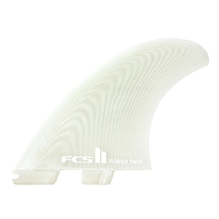 FCS power twin surf fin on a white background
