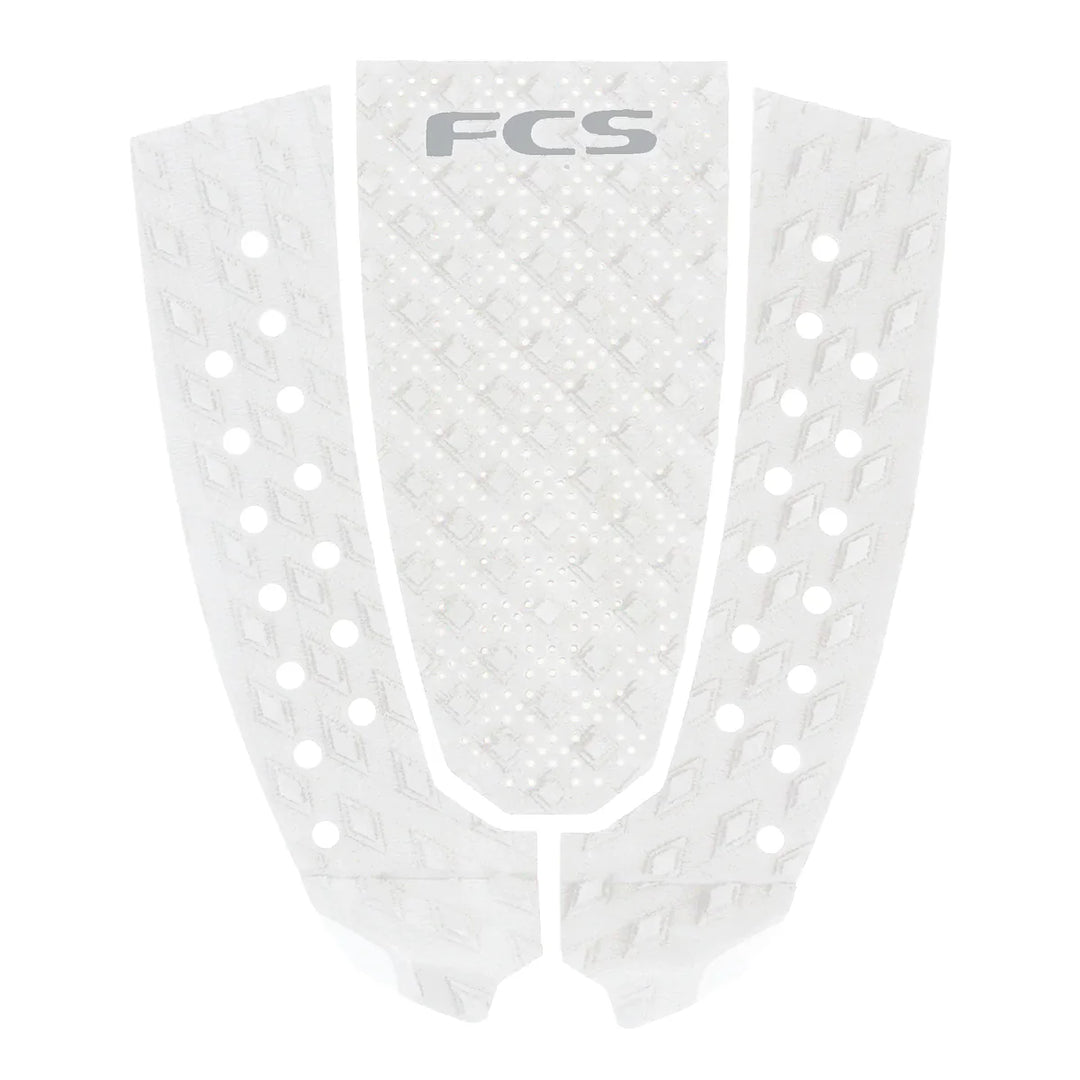 White FCS surfboard tail pad on a white background