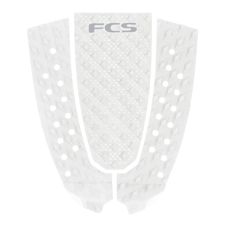 White FCS surfboard tail pad on a white background