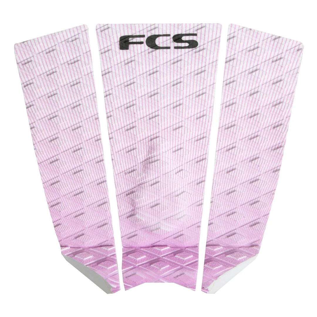 FCS surfboard tail pad in pale dusty pink, with a black FCS logo.