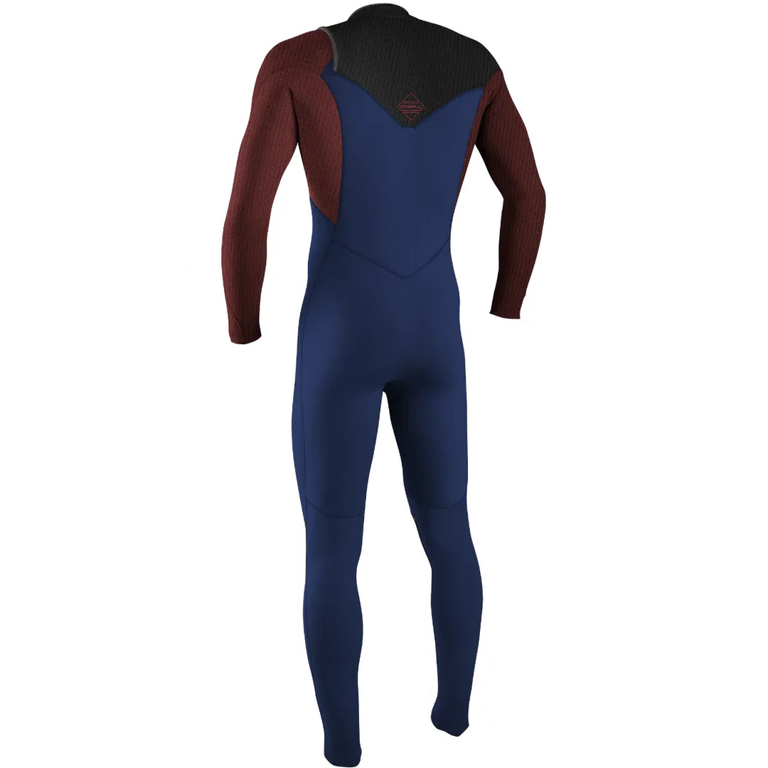 Blue and red wetsuit on a white background