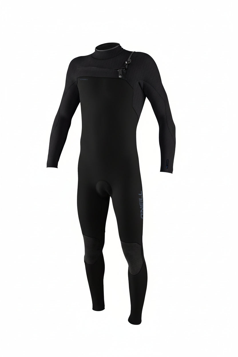 Black wetsuit on a white background