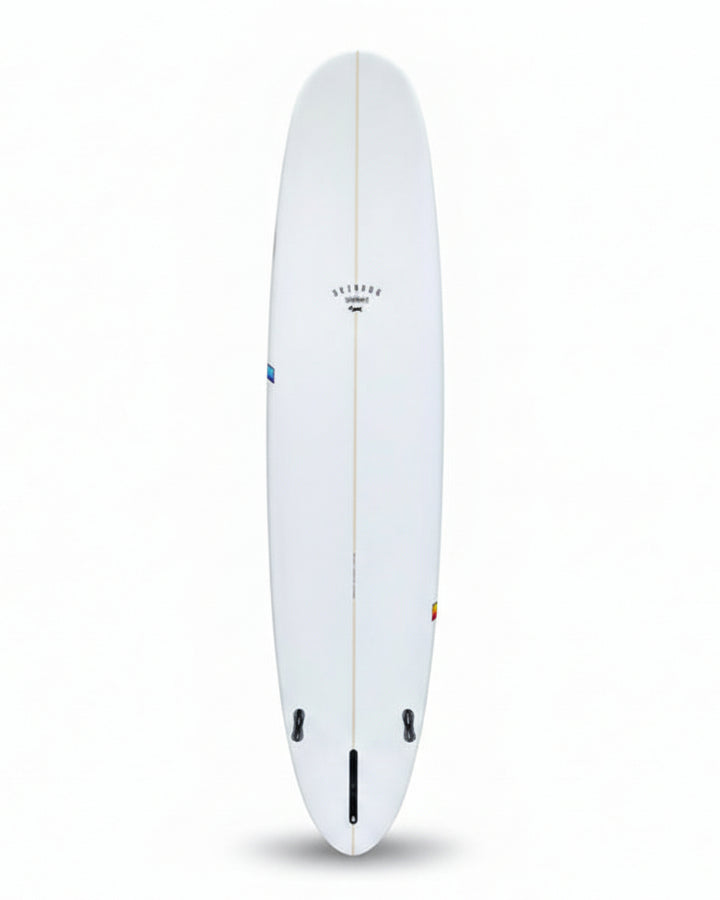 White surfboard on a white background