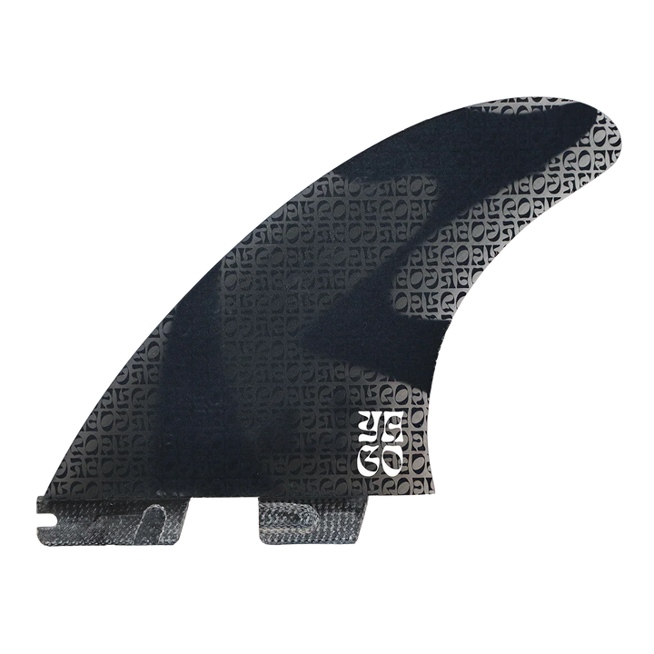 Black surf fin with &