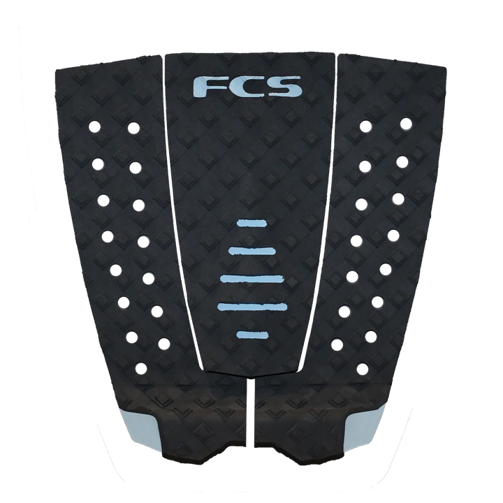 Black surfboard tail pad with white dots and &